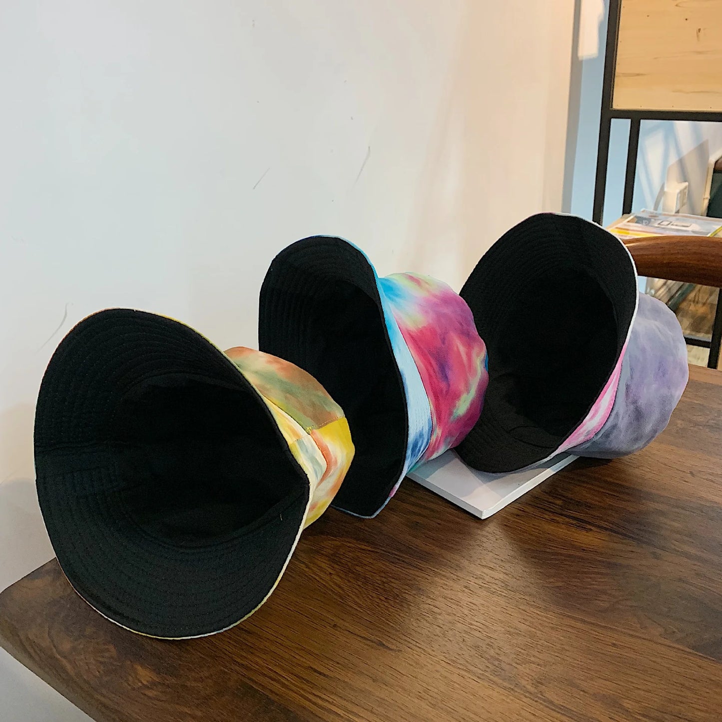 Adult Bucket Hat Fisherman Hat Reversible Fishing Hat Colourful Graffiti Bob Caps Hip Hop Creative Tie Dye Gorros Men Women