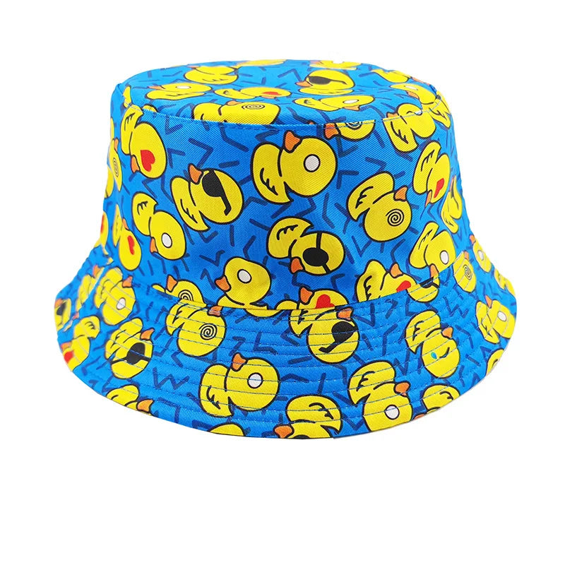 Graffiti bucket hat double-sided wearing retro sunshade sunscreen hat men and women outdoor versatile hip-hop printed pot hat