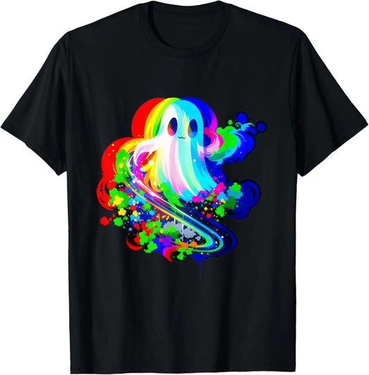Ghost Trippy Vaporwave Halloween Techno Rave EDM Music Party T-Shirt