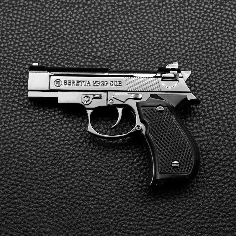 Cool Mini Pistol Lighter Revolver Gas Inflatable Jet Flame Windproof Lighters Metal Keychain Pendant Lighter Gun Cigarrette Gift