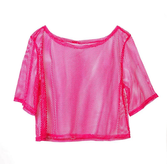 80's Women Retro Costume Set Women's 80s Leggings Fishnet Neon Shirt with Leg Warmers Necklace Bracelet Halloween Cosplay Outfit