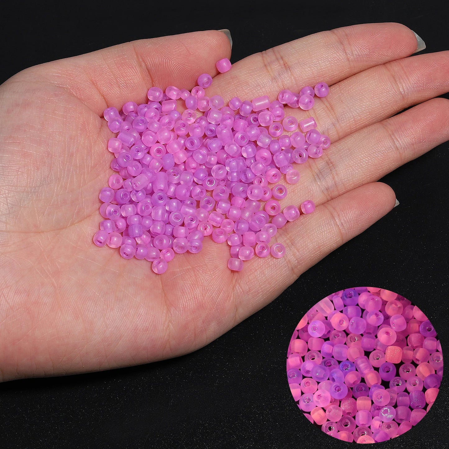 350pcs/box 4mm Strong Luminous Glass Seed Beads Colorful Loose Spacer Beads For Jewelry Making DIY Fashion Bracelet Necklace