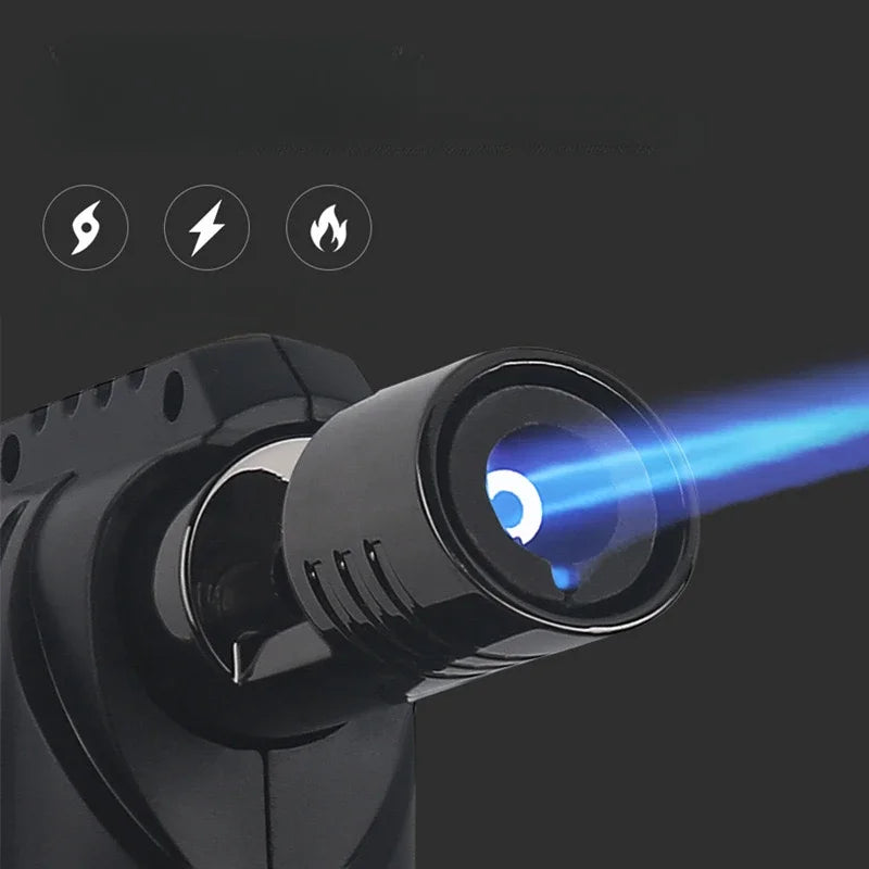 HONEST Windproof Spray Gun Metal Torch Gas Lighter for Cigar Kitchen Cooking Welding Smoke Cigarette Accessories High Firepower