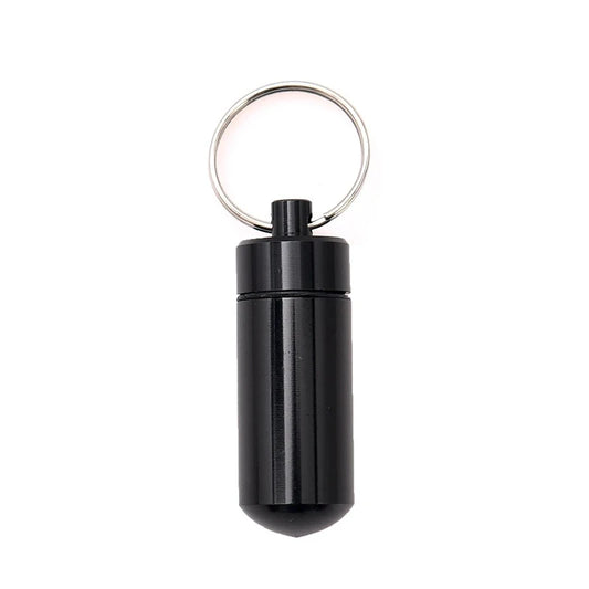 1PCS 7 Colors Pill Box New Waterproof Medicine Case Container Capsule Bottle With Keychain Drug Box Organizer Splitters